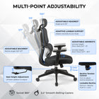 MotionGrey Mellow Ergonomic High Back Office Chair with Adjustable Armrests - Black-7