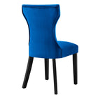 Modway Silhouette Performance Velvet Dining Chairs - Navy - 2 Pack-Assembly Required
