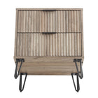 Manhattan Comfort DUMBO 20.07" Modern 2-Drawer Nightstand - Rustic Grey-10