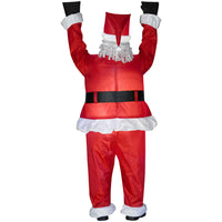 GEMMY Airblown Inflatable Christmas Santa Hanging From Roof - 78"-Hangs from roofline or eave