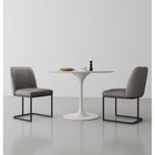 Manhattan Comfort Serena 23.62" Modern Faux Leather Upholstered Dining Chair - Grey-Upholstered in Beautiful Faux Leather with High Density Foam Filled Padding