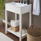 Modway Altura 24" Bathroom Vanity - White-8-Inch Centerset Holes