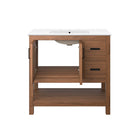 Modway Ashlyn 36" Wood Bathroom Vanity - Walnut/White-8