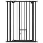 PawHut 41" Pet Gate with Walk Through Door-Double locking system ensures your pet is secured in a place and provide maximum safety