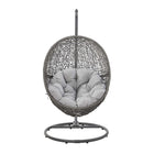 Modway Encase Outdoor Patio Rattan Swing Chair - Grey Grey-Weight Capacity: 330 lb