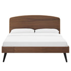 Modway Bronwen Wood Queen Platform Bed - Walnut-Mattress Not Included