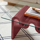 Modway Ondine Glass Top Coffee Table - Spiced Apple-Contemporary Retro Design