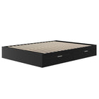 Nexera Hunter 2-Drawer Storage Bed - Queen Size - Black-Customizable Layout:Adaptable to room layout preferences. Accommodates both left and right drawer placement effortlessly