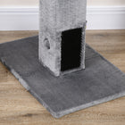PawHut 31" Cat Scratching Post - Grey-Material: Particleboard, Jute and plush 