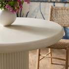 Modway Belmonte 45" Painted Wood Round Pedestal Dining Table - Putty-Satin Painted Finish