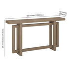 Hudson&Canal Breslow 55"W Console Table - Antiqued Grey Oak-9