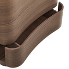 Modway Mirae 5-Drawer Curved Dresser Chest of Drawers - Brushed Brown Oak-8