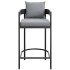 Modway Tahoe Outdoor Patio Aluminum Bar Chair - 44.5" - Grey-No Assembly Required