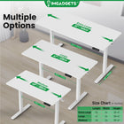 IMHome Height Adjustable Electric Standing Desk with 3 Memory Settings - 40" x 24" - White Top/White Frame-8