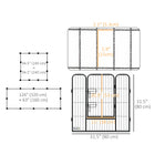 PawHut 12-Panel Dog Pen with Gate for Outdoor & Indoor - 31.5" H-12-panel can be set up in a rectangle