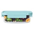 Bentgo Glass Leak-Proof Glass Food Storage - 1041 mL - Soft Aqua-Made with superior-grade borosilicate glass that is thermal shock-resistant so you can freeze and heat the containers with confidence