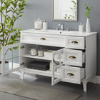 Modway Isle 48" Bathroom Vanity Cabinet - White-Ceramic Sink Basin
