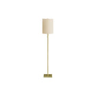 Monarch Specialties 62" H Contemporary Floor Lamp - Brass Metal / Ivory / Cream Shade-Bring some simple contemporary style with this sleek 62"h floor lamp in brass metal with a sophisticated ivory drum shade to brighten up a living room, bedroom, or office