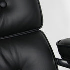 Plata Import Elegant Office Chair Faux leather Adjustable Chair with Polished aluminum frame - Black-Tilt Mechanism