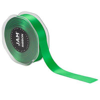 JAM Paper Double Faced Satin Ribbon - 7/8" W x 25 yd. - Emerald Green-Colour: Emerald Green