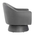 Modway Astral Performance Velvet Fabric and Wood Swivel Chair - Grey-Dense Foam Padding