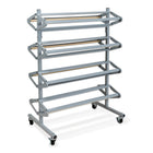 Pacon 8-Roll Horizontal Rack - 25"D x 38"W x 52.5"H - Grey-CONVENIENT: Rolling paper rack with four swiveling wheels allows you to easily transport the paper wherever you need it