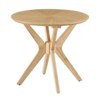 Modway Crossroads 24" Round Wood Side Table - Oak-Mid Century Modern Side Table