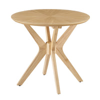Modway Crossroads 24" Round Wood Side Table - Oak-Mid Century Modern Side Table