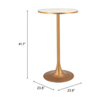 Zuo Bite Bar Table - Beige/Gold-6