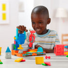 Play-Doh F9141 Stamp 'n Saw Workbench-Stamp, slide, and saw: Press the handle to stamp a pretend wood block, then push the slide rule to bring it over to the spinning saw station 