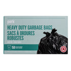 Perk Heavy-Duty Garbage Bags, 26" x 32-1/2" - Black - 150 Pack-Pack of 150 heavy-duty garbage bags ensures you have plenty of bags to handle all your tough messes