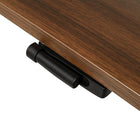 Ezywork Manual Height Adjustable Standing Desk - 48" x 24" - Black Frame / Dark Wood Table Top-Weight Capacity: 132 lbs