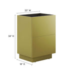 Modway Quantum 32" Bathroom Vanity Cabinet - Gold-Full-Glide Drawer