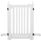 PawHut Free Standing Wooden Foldable Gate Barrier-Middle panel has an open door allowing your dog to go in and out at ease