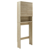 Modway Render Over the Toilet Faux Travertine Bathroom Storage Cabinet - Travertine-Over the Toilet Storage Cabinet
