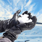 TEMRES Thermal Insulated Polyurethane Coated Rough Grip Glove - Insulated Acrylic Extended Cuff Draw Cord - Black - XLarge -Fully-coated waterproof polyurethane coating provides a barrier against water.
