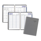 AT-A-GLANCE 2027 Traditional Weekly/Monthly Planner - 11" H x 8-1/2" W - Grey - Bilingual-Special pages: metric conversion chart, 3-year calendar reference, contacts, holidays and notes
