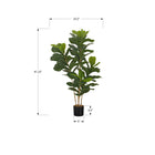 Monarch Specialties 41" Artificial Indoor Fiddle Tree - Floor - Black Pot-This easy-care faux potted plant is made from the highest quality materials and requires no maintenance or watering, for a sustainable, environmentally friendly, decorative accent that will last a lifetime