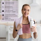 PurAthletics Microfibre Anti-Bacterial Lint-Free Ultra Absorbent Fitness Towels - Onyx Black/Sea Green - 2 Pack-Lint-free