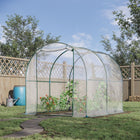 Outsunny Dome Tunnel Greenhouse with Roll Up Door - 6.6' x 8.2' x 6.6' - Perfect for gardening hobbyist, green fingers, etc  
