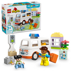 LEGO DUPLO Town Ambulance & Driver Building Block Set-LEGO DUPLO imaginative toys help toddlers make sense of the world