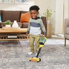 VTech 4-in-1 Push & Play Vacuum - French-Power up! Push the orange button to get the lights whirling and little feet moving