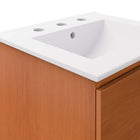Modway Scenic 18" Wall-Mount Bathroom Vanity - Cherry/White-Assembly Required