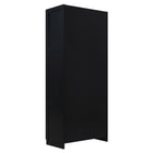 Manhattan Comfort Hopkins 29.61" Modern 7-Shelf Storage Closet - Black-MDF/MDP: Cleaning: Wipe with a damp cloth, avoiding excessive moisture. Avoid: Harsh chemicals or abrasive cleaners that can damage the surface. Care: Keep away from excessive humidity, as product can swell or warp when exposed to water or moisture. Protection: Use coasters or mats to avoid scratches or stains