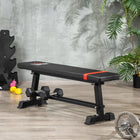 Soozier Flat Workout Bench-Powder-coated steel frame ensures stable support