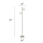 JAC Styles - Lampe de piedlLiam 2 lumineuses de 66 pouces - nickel brossé avec abat-jour blanc-10