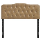 Modway Annabel Faux Leather Queen Headboard - Toast-Dense Foam Padded Headboard