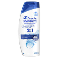 Head & Shoulders Classic Clean 2-in-1 Anti-Dandruff Shampoo + Conditioner - 613ML-Clinically proven dandruff protection from visible flakes, with regular use