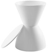 Modway Haste Backless Stool - White-Accent Stool or Side Table