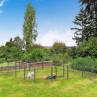 PawHut Heavy Duty 16-Panel Metal Dog Playpen for Indoor & Outdoor - 23.5" H-Locking latch keeps the door securely closed